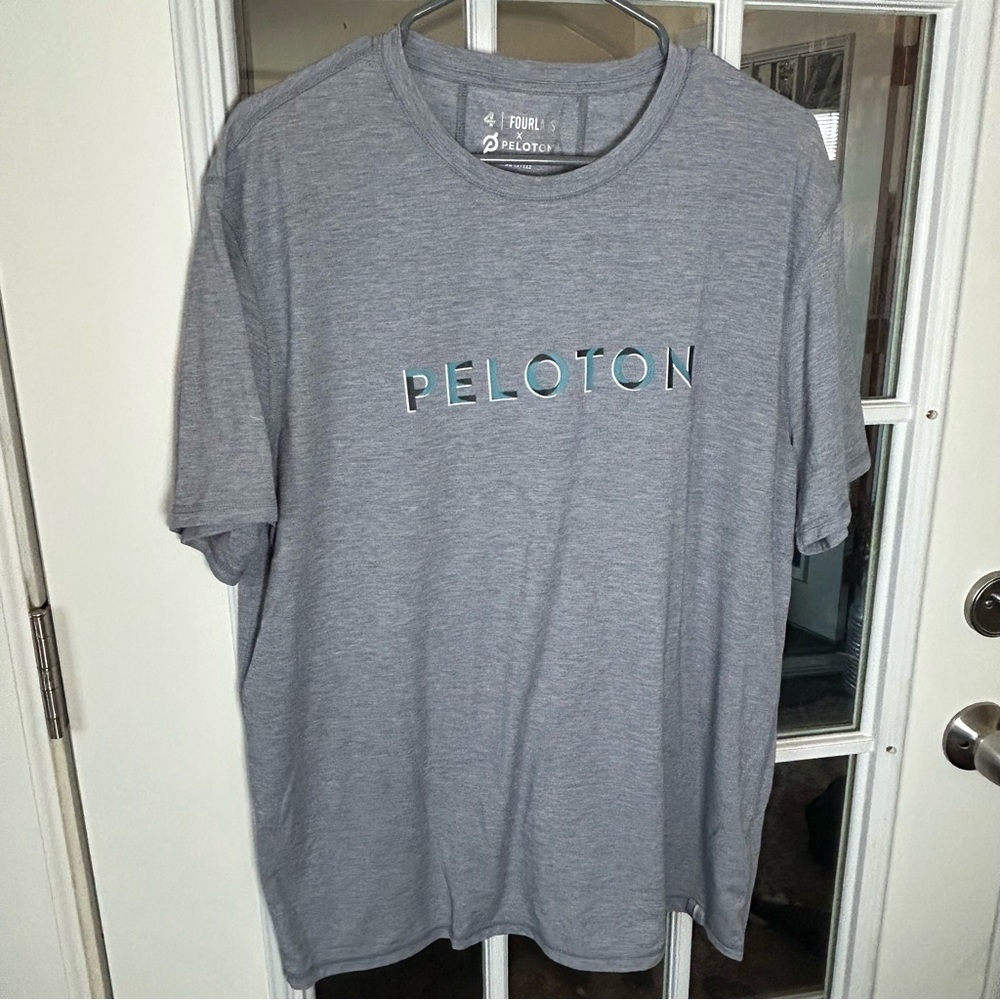 Peloton Heather‎ Gray Short Sleeve Tee size large